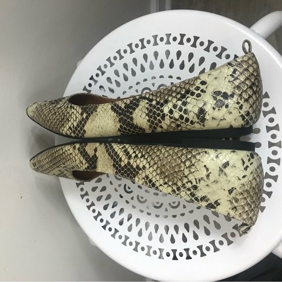 GAP | Snakeskin Pointed Toe Flats 6 - Picture 3 of 6